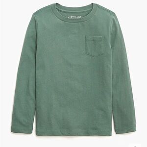 J crew pale spinach Boys' long-sleeve cotton jersey pocket tee